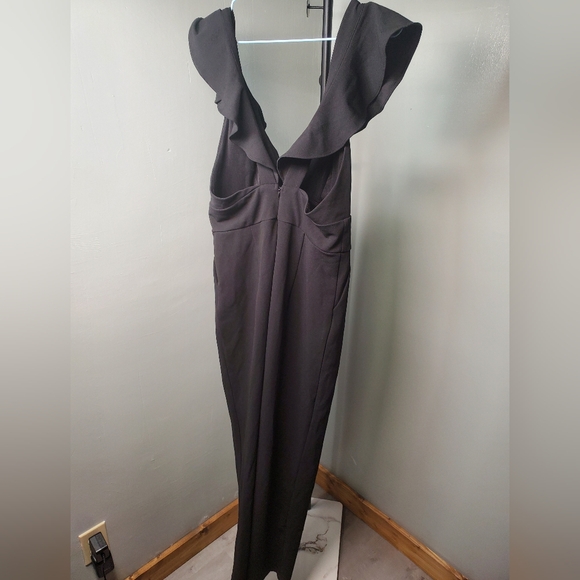 Lulu's Black Backless Ruffle Dress - Picture 3 of 4